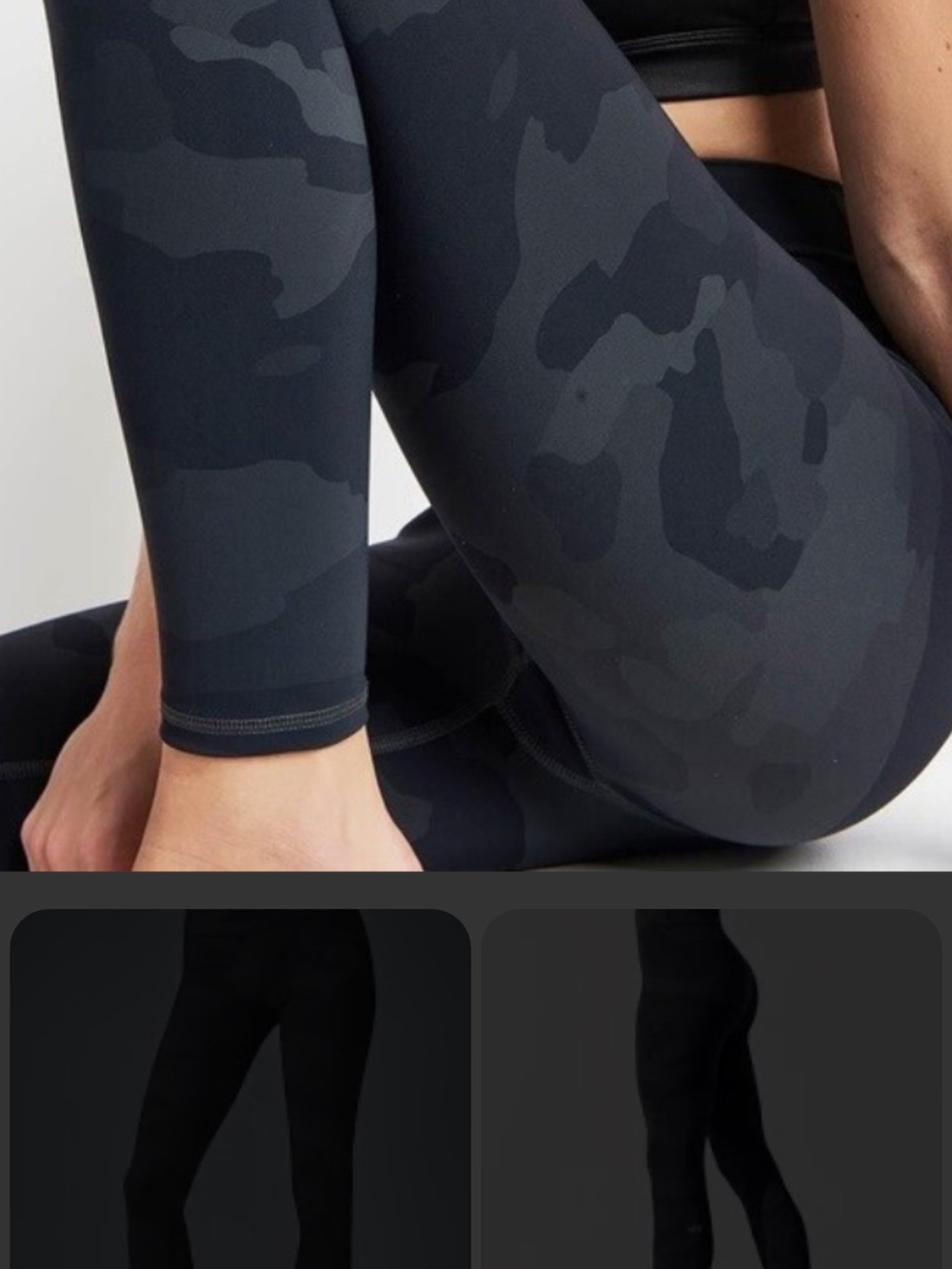 ALO Yoga Black Camo Leggings